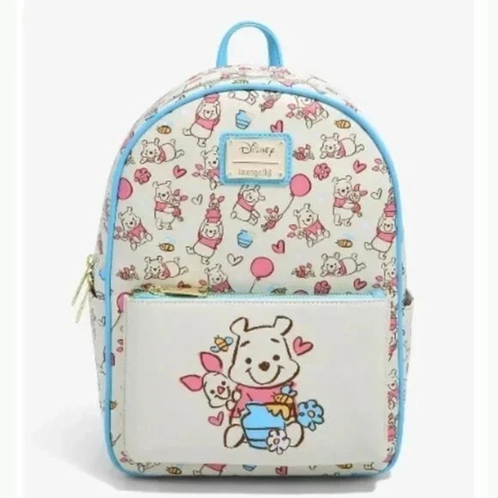 Loungefly Disney Winnie the Pooh Piglet‎ and Pooh with Balloons Sketch Backpack